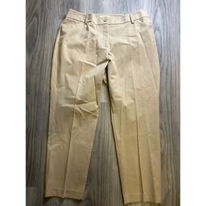Talbots Woman Curvy Fit Straight Leg Pants Khaki Beige Size 16W